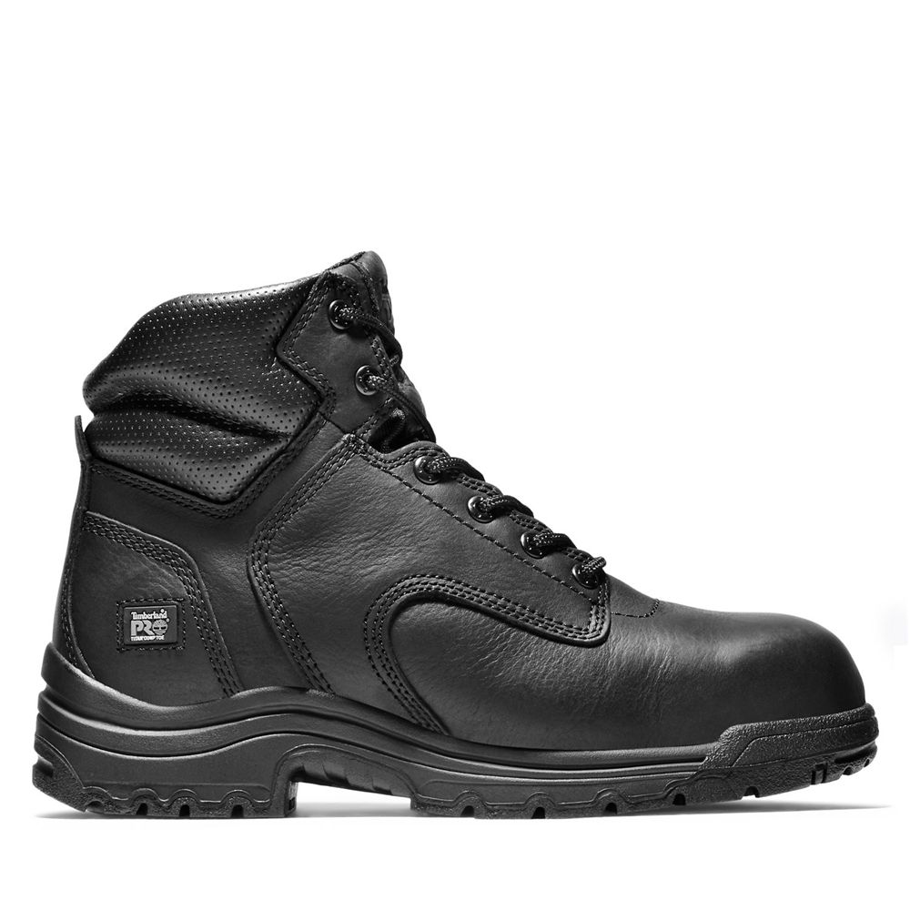 Bocanci De Muncă Timberland Barbati Negrii - Pro® Titan® 6" Comp Toe - Romania - KWQPJT120